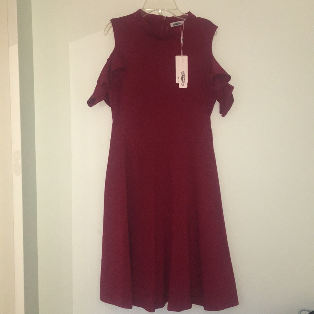 Red Knee Length Dress